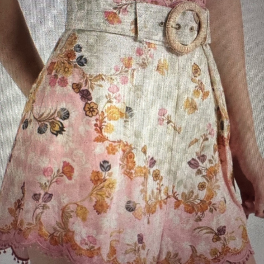 Zimmermann Multicolor Floral A-Line Skirt